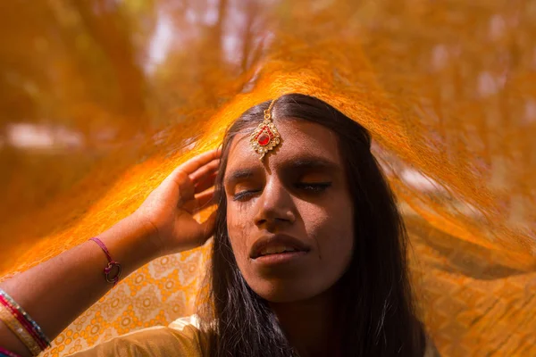 Joven hermosa mujer india tradicional —  Fotos de Stock
