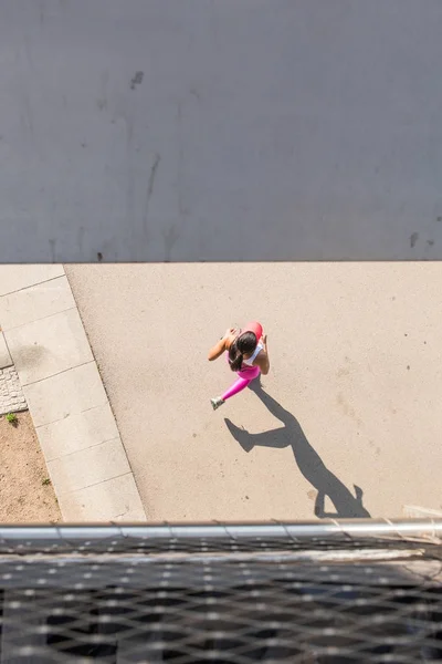 Top view of a fit woman runner — Stock Photo, Image