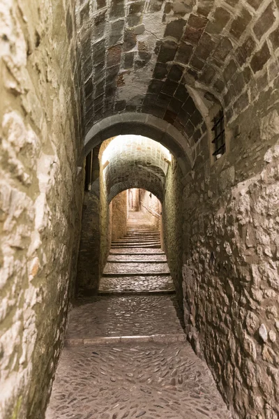 Girona (Catalunya, Spain) by night — Stock Photo, Image