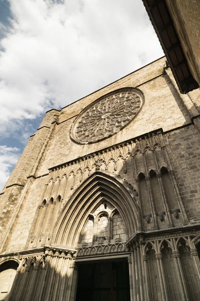 바르셀로나 (스페인): 산타 마리아 del Pi, 고딕 교회 — 스톡 사진