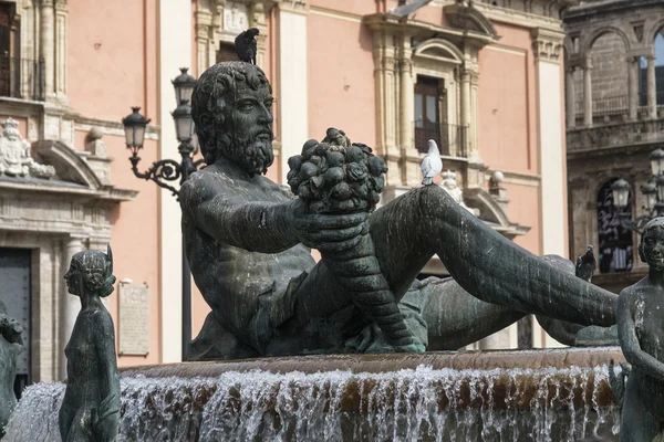 Valencia (Spain), fountain — Stock Photo, Image