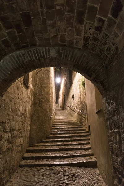 Girona (Catalogna, Spagna) di notte — Foto Stock