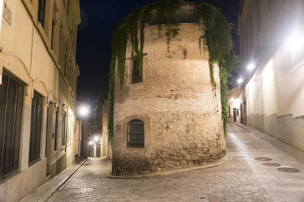 Girona (Catalunya, Ισπανία) από τη νύχτα — Φωτογραφία Αρχείου