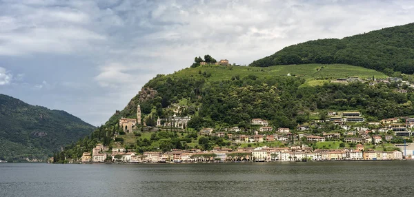 Lago di Ceresio (Ticino, Svizzera ) — Foto Stock