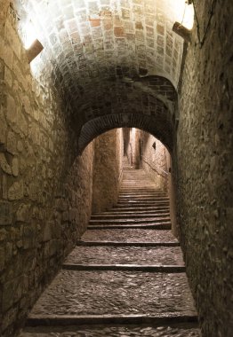 Girona (Catalunya, İspanya) gece