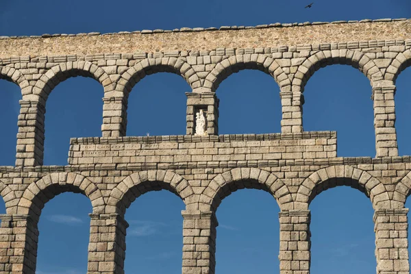 Segovia (Spain): Roman aqueduct — Stock Photo, Image
