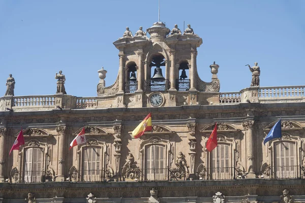 Salamanca (Spanyolország): történelmi Plaza Mayor — Stock Fotó