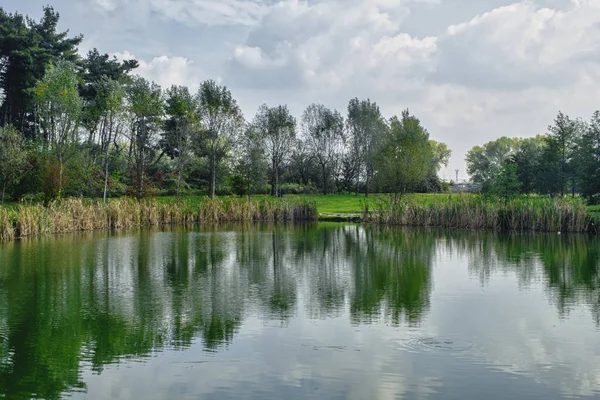 Milan (Italy): Parco Nord at fall — Stock Photo, Image