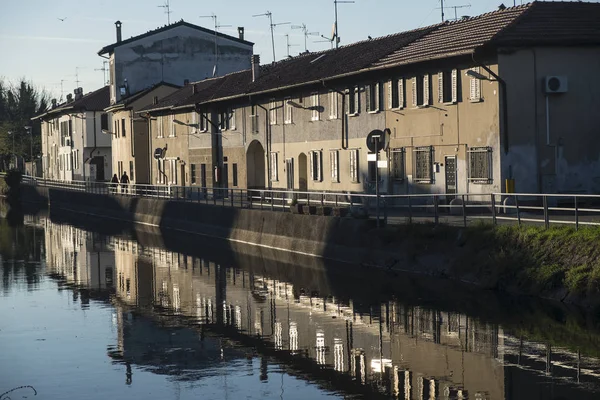 Milan (Włochy), kanał Martesana — Zdjęcie stockowe