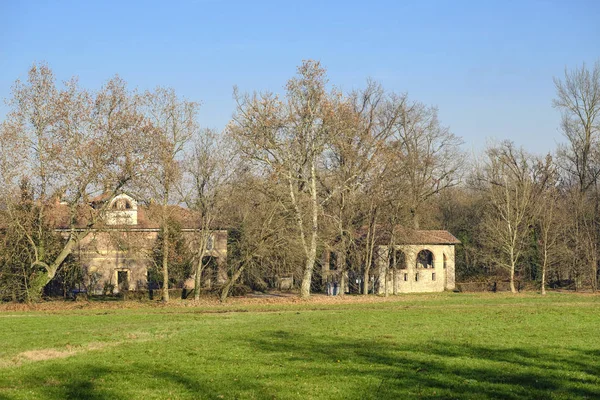 Monza park: alte wassermühle — Stockfoto