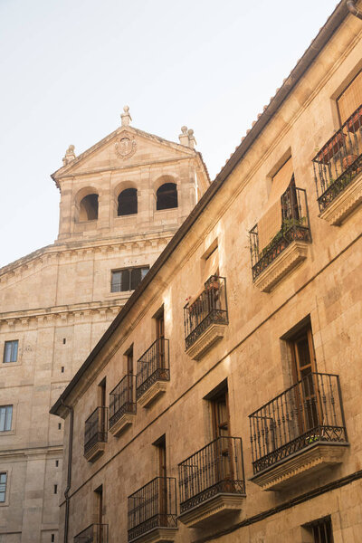 Salamanca (Castilla y Leon, Spain): historic buildings: along the Calle Melendez, a street in the ancient quarter of the city