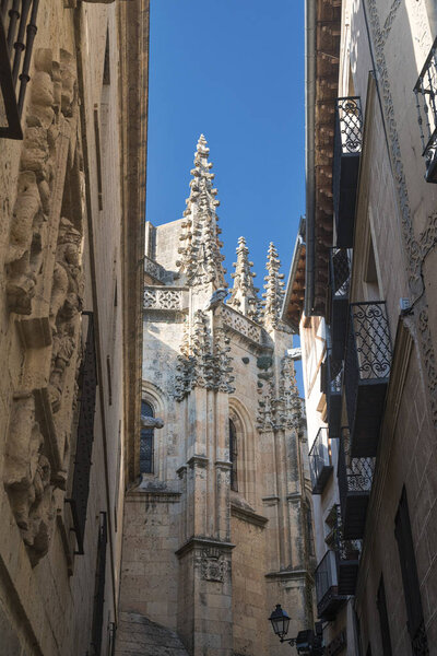 Segovia (Castilla y Leon, Spain): exterior of the medieval cathedral