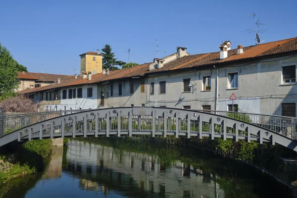 Gorgonzola (Milano), längs Martesana kanal — Stockfoto