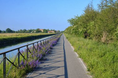 Pavia üzerinden Naviglio Pavese Milano (İtalya)