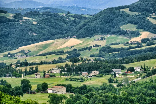 Paisaje de verano cerca de Serramazzoni (Módena, Italia) ) — Foto de Stock