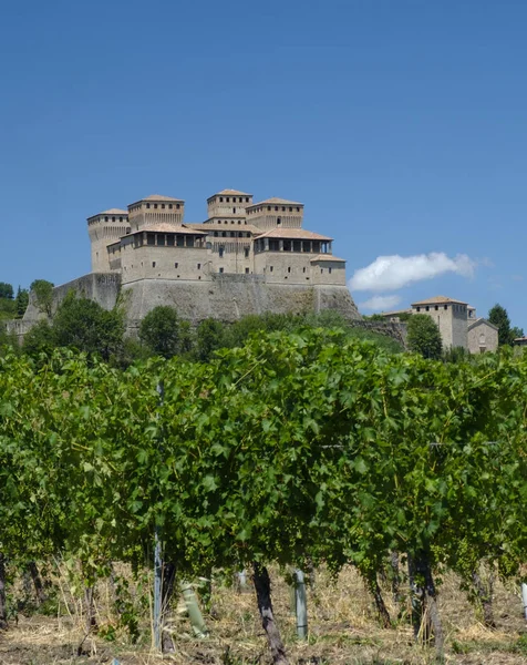 Torrechiara vár (Parma, Olaszország) — Stock Fotó