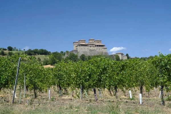 Hrad Torrechiara (Parma, Itálie) — Stock fotografie