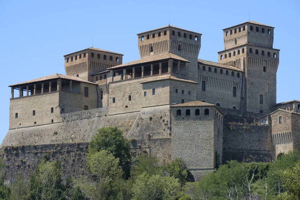 Burg von torrechiara (parma, italien) — Stockfoto