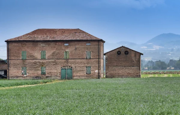 Venkovská krajina poblíž Fidenza (Parma) — Stock fotografie