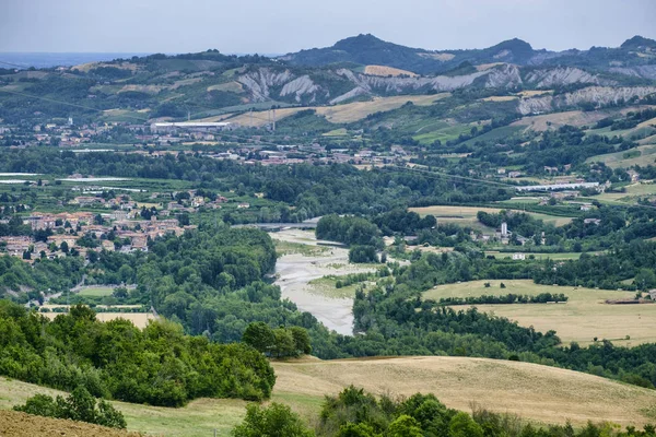 Summer landscape of the Panaro valley (Modena) — Stock Photo, Image