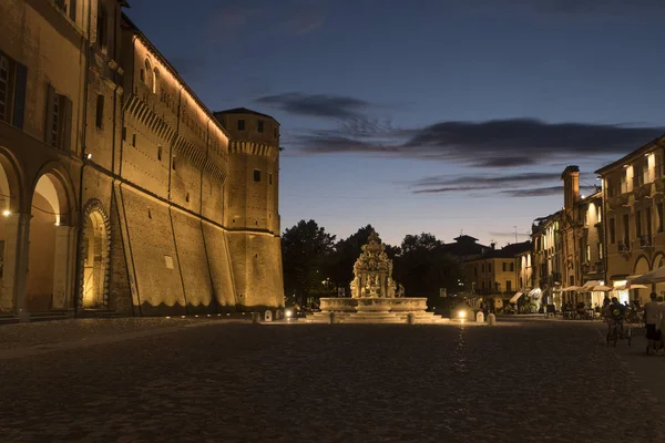 Cesena (Italy): the castle at evening — Stock Photo, Image