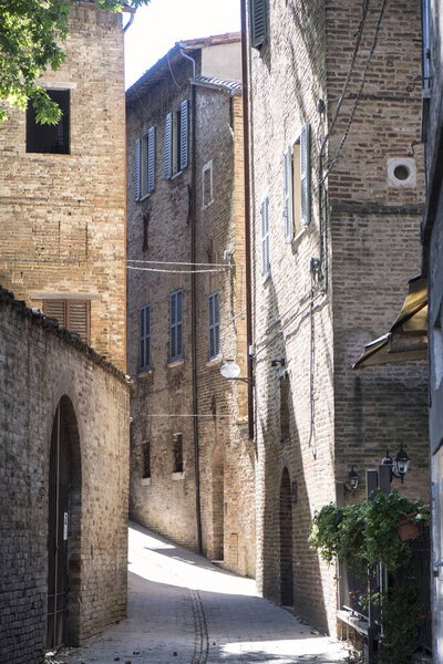 Urbino (Marches, Italy): historic buildings at morning