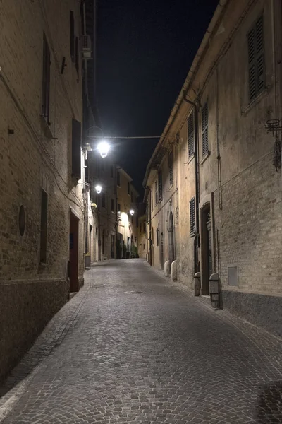 Corinaldo (Marches, Italy) at evening — Stock Photo, Image