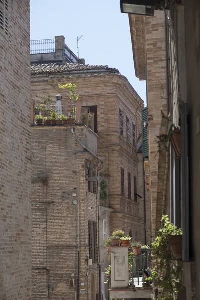 Montefano (Macerata, Marche, Italia), centro storico — Foto Stock