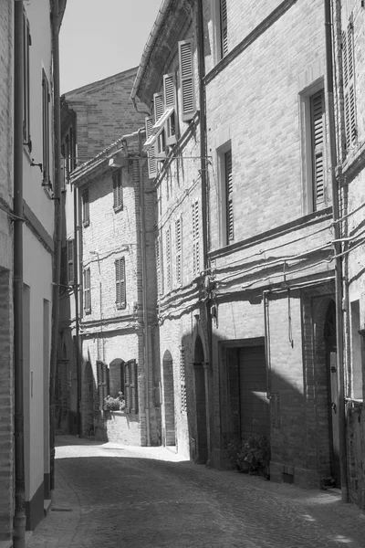 Montefano (Macerata, Marche, Italia), centro storico — Foto Stock