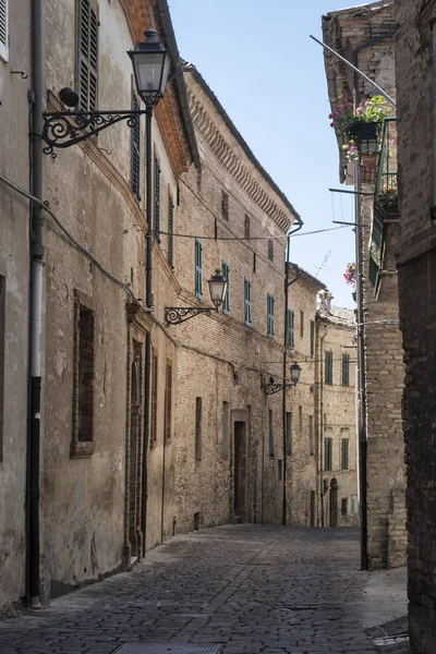 Montecassiano (Macerata, marşlar, İtalya), tarihi kent — Stok fotoğraf