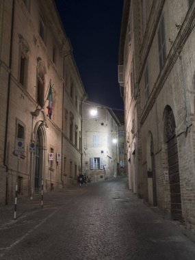 Fermo (Marches, Italy) by night clipart