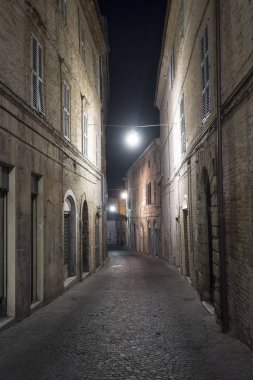 Fermo (Marches, Italy) by night clipart