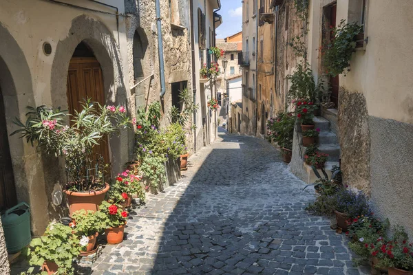 Pettorano sul Gizio (Abruzzi, Olaszország), történelmi falu — Stock Fotó