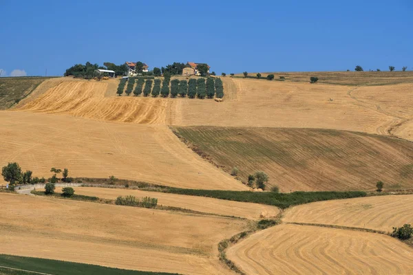 Пейзаж біля Лорето-Апрутіно (Abruzzi) на літо — стокове фото