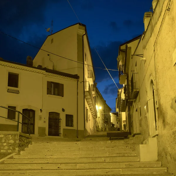 Rivisondoli (Abruzzi) by night — Stock Photo, Image