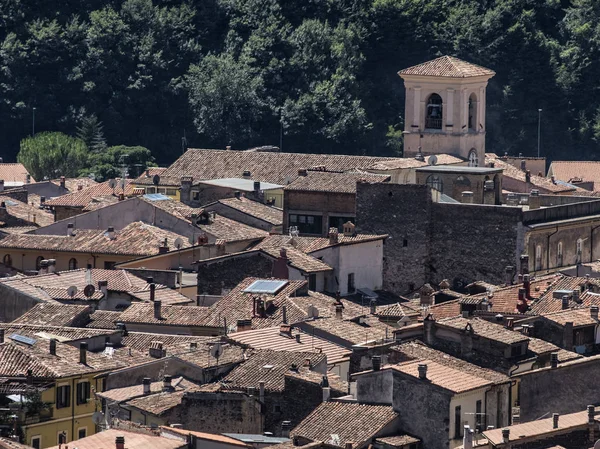 Antrodoco (Rieti, Lazio, Itália), vista panorâmica — Fotografia de Stock