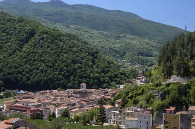 Antrodoco (Rieti, Lazio, İtalya), panoramik