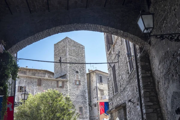 Narni (Umbría, Italia), ciudad histórica: torre —  Fotos de Stock