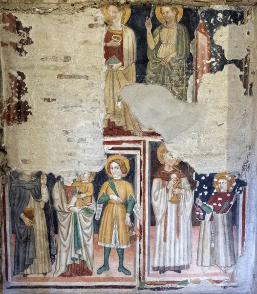 Narni, iglesia de Santa Maria Impensole, frescos — Foto de Stock