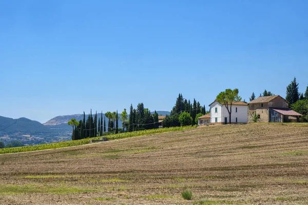 Typical farm in Umbria (Italy) at summer — Stock Photo, Image