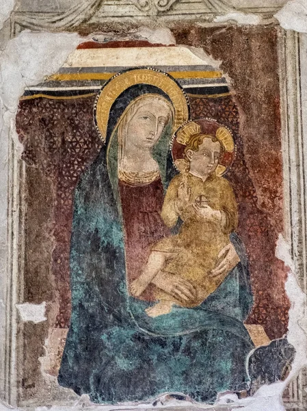 Narni, die Kirche Santa Maria Impensole, Fresken — Stockfoto