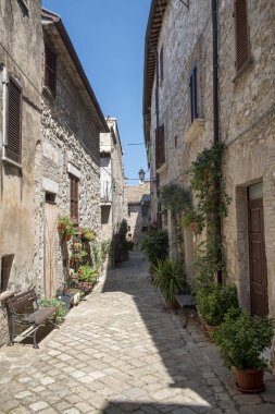 Lugnano tarihi şehir Teverina (Umbria, İtalya)