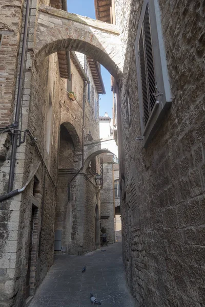 Todi, Umbria eski sokak — Stok fotoğraf