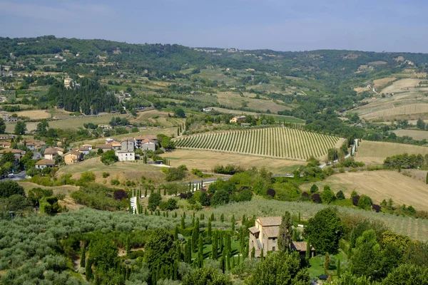 Krajobraz kraju z Orvieto, Umbria, Włochy — Zdjęcie stockowe