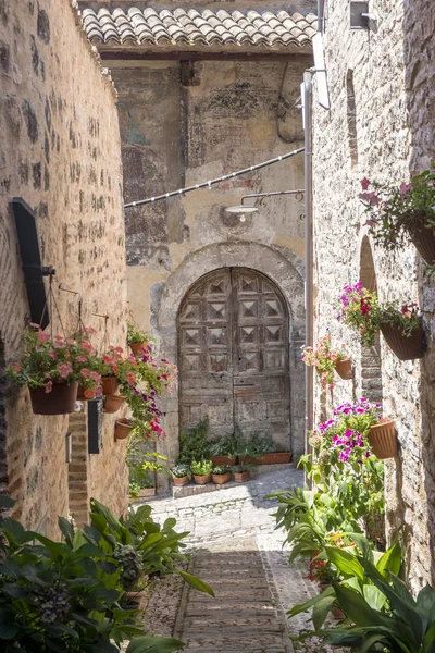 Spello, Perugia, middeleeuwse stad — Stockfoto