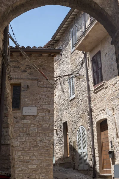 Spello, Perugia, middeleeuwse stad — Stockfoto