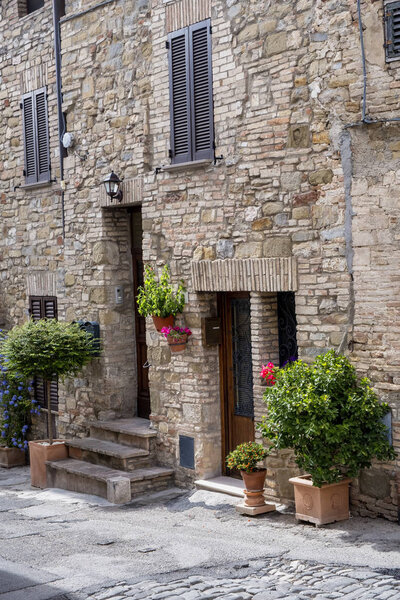 Bevagna, Perugia, Umbria, Italy: typical street of the medieval town