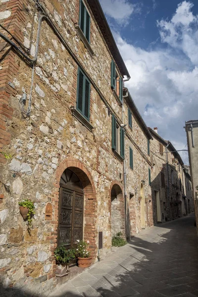 Trequanda, Siena, oude dorp — Stockfoto