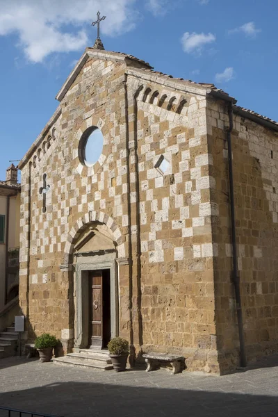 Trequanda, Siena, gamla byn — Stockfoto