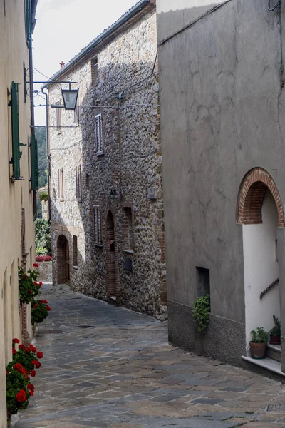 Trequanda, Siena, aldeia velha — Fotografia de Stock